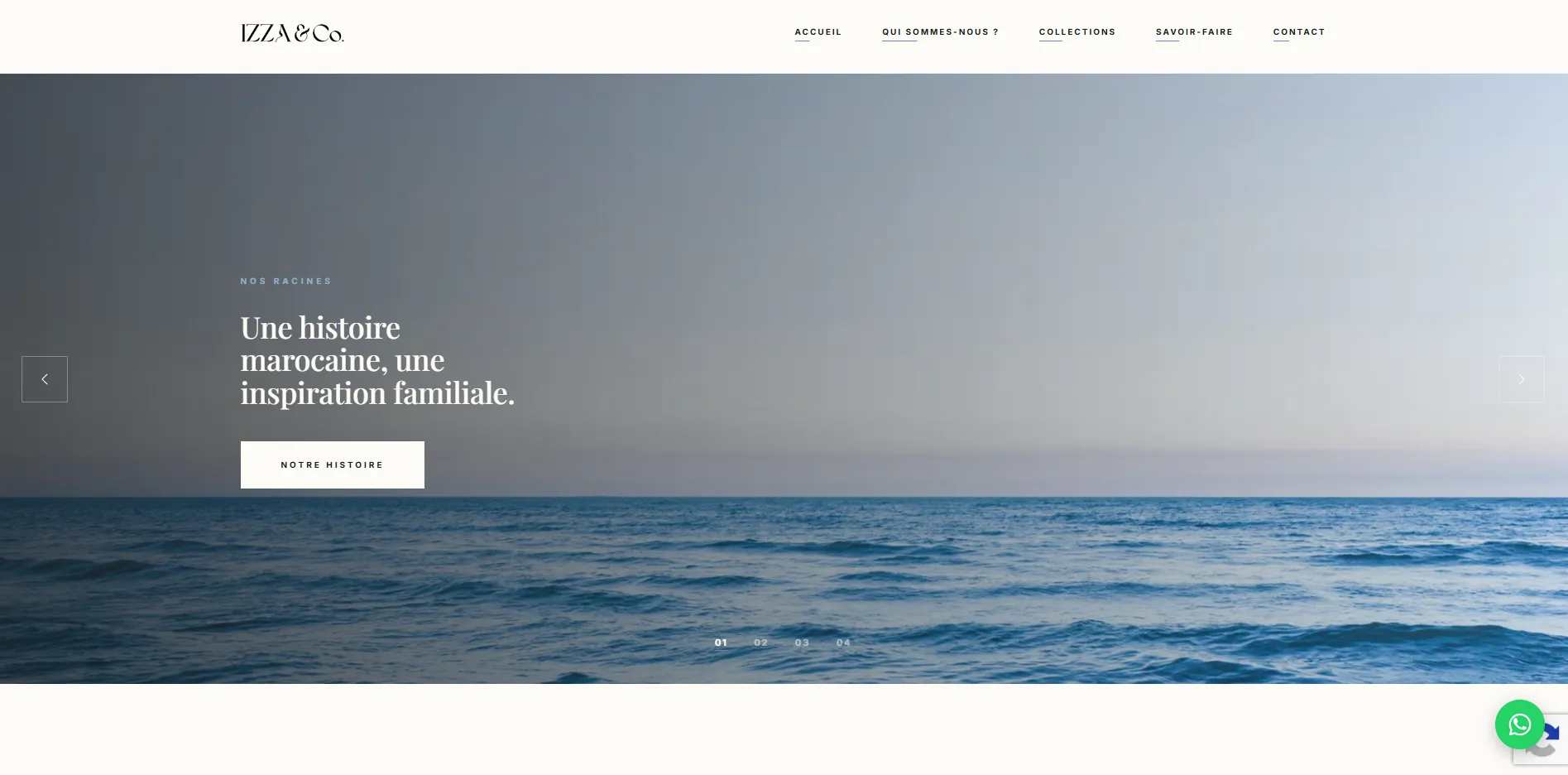 Site web livré pour une maison de maroquinerie