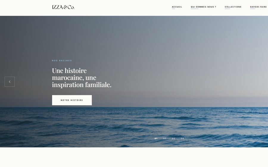 Site web livré pour une maison de maroquinerie