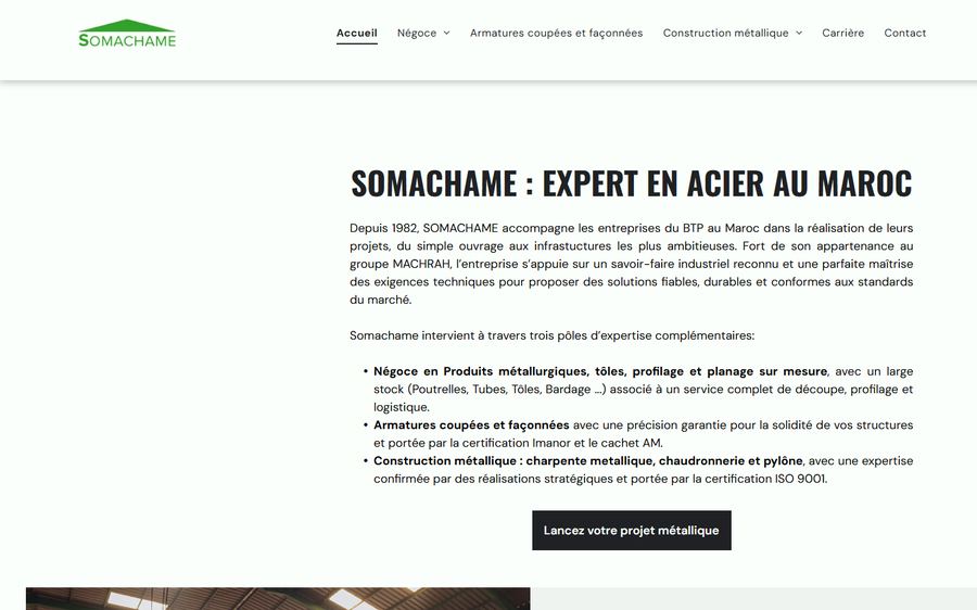 Site web livré pour une entreprise de construction métallique