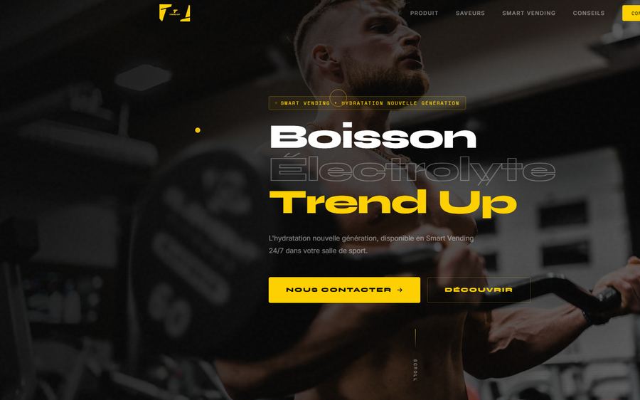 Site web livré pour une marque de boissons