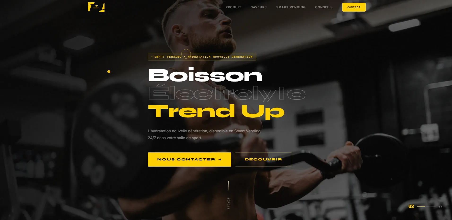 Site web livré pour une marque de boissons